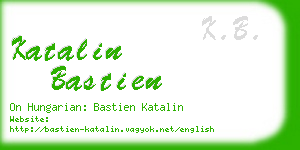 katalin bastien business card